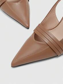 CUCCOO BIZCHIC Women's Pointed Toe Pumps, Versatile High Heels For Commuting And Daily Wear Fall Shoes - Mocha Brown - View 9