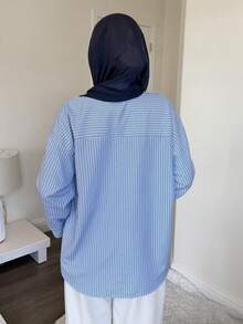 Solavon 女款休閒通勤條紋襯衫 - 彩色 - 查看 5