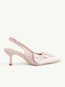 CUCCOO CHICEST Women's Bow Decor Fashion Elegant High Heels - Baby Pink - View 5