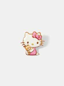 HELLO KITTY AND FRIENDS | SHEIN A Pair Of New Creative Multi-Color Cartoon Animal Pattern Printing Brooches, IP Joint Design, Cute Personalized, Simple And Generous, Can Also Be Used - Multicolor - View 3