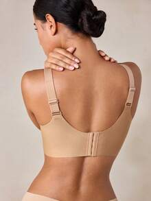 Veilyse Women's Seamless Bra - Adjustable Straps, Wireless Support, Suitable For Daily Wear, Super Soft & Breathable Fabric, Women's Spring Clothing, Comfortable Lingerie Bra - Brown - View 2
