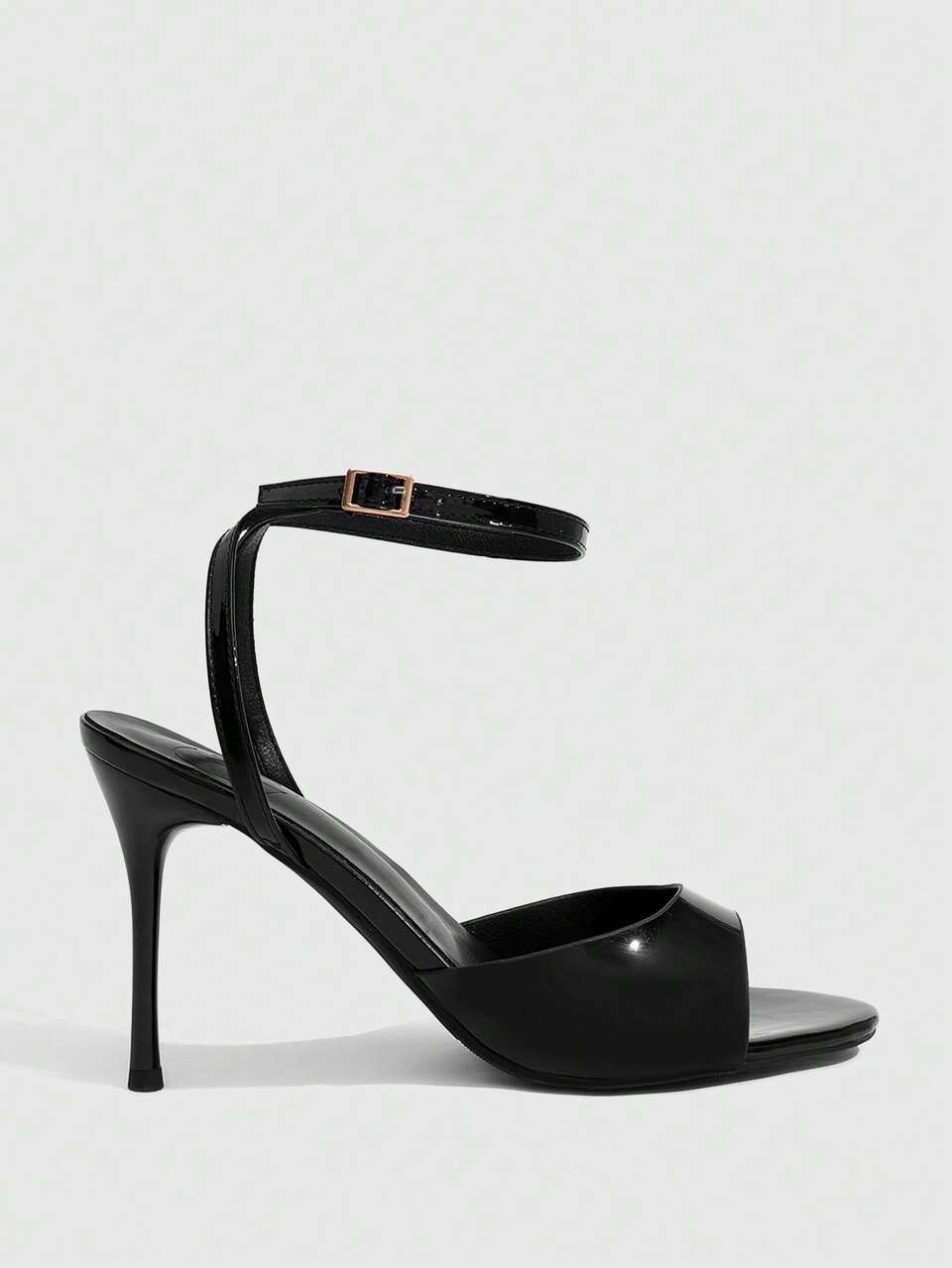 CUCCOO SZL Women Shoes Patent Leather With Stiletto Sandals, Ankle Buckle Design, Commuter Dating Party Versatile, Sexy Elegant Increases Outer Wear