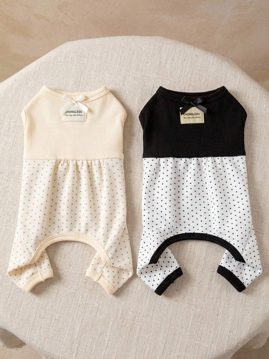 PETSIN Pet Clothing, Dog Clothing, Cat Four Legged Clothing, Casual Overalls, Spring And Summer New Small Animal Overalls, Traction Buckle Jumpsuit, Pet Supplies, Casual Overalls - Multicolor - View 1