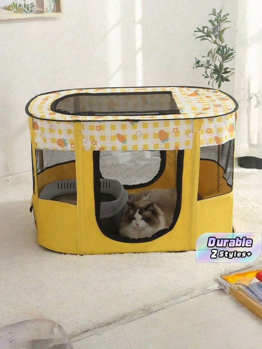 Cat Delivery Room Folding Puppy And Kitten Delivery Tent Cat Cage Four Seasons Production Nest Pet Cage Pet Delivery Room - Khaki - View 1