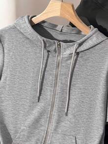 Breezaya Women's Casual Versatile Zip-Up Sweatshirt - Grey - View 4