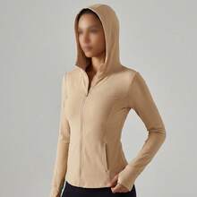 Basic Hooded Sweatshirt With Lock - Available In Various Colors - Apricot - View 2
