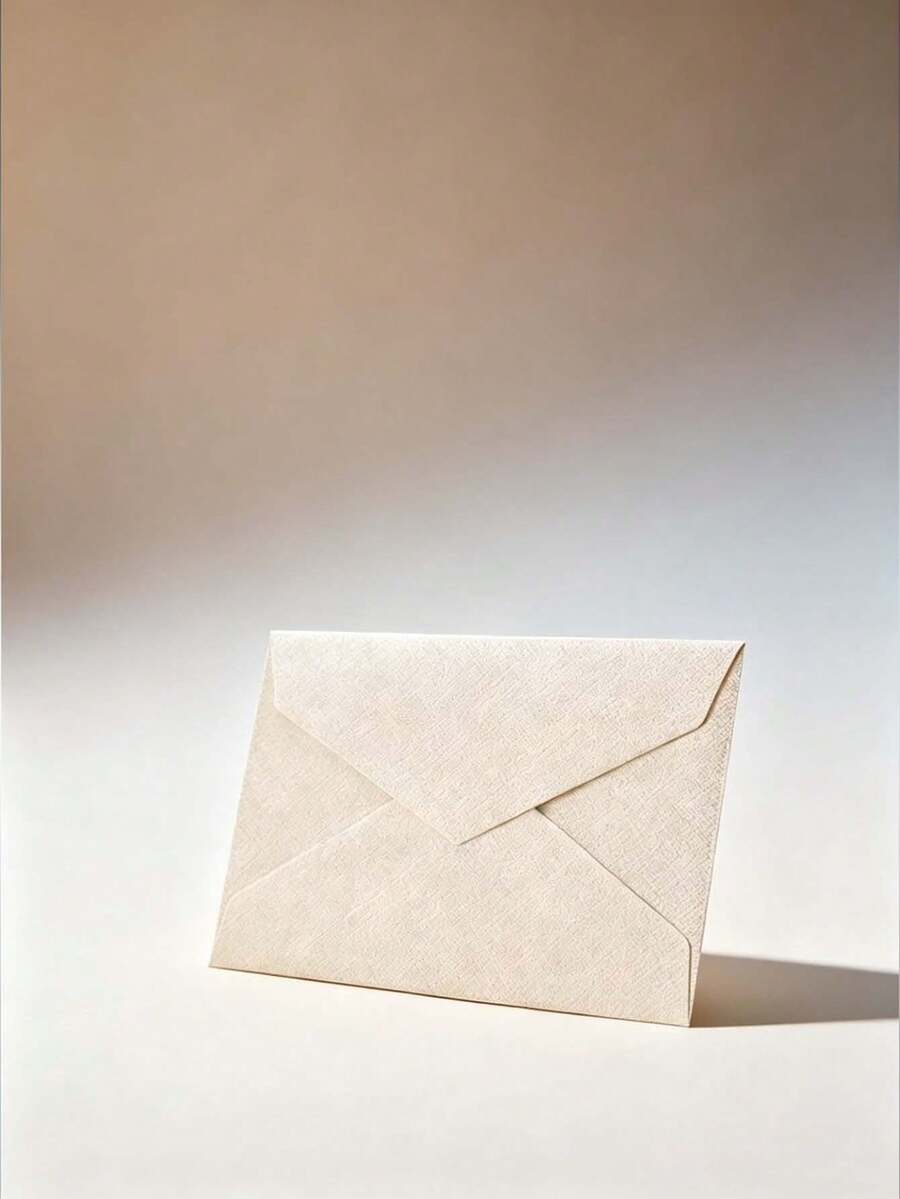 10/30/50pcs Burlap Patterned Envelopes, Vintage Love Letters, Cowhide Thick Special Paper Invitation Envelopes, Hand Account DIY Card Storage Bags, Envelopes - White - View 1