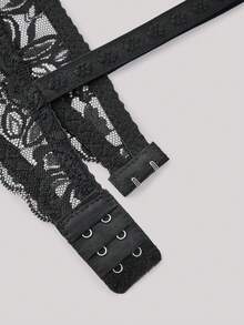 Hourtrue 2 Packs Floral Lace Underwire Lingerie Bra Setfor Summerfor Summer - Black and White - View 4
