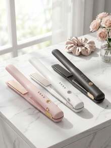 Teckwe 1PC Portable Cordless Hair Straightener, USB Rechargeable Ceramic Flat Iron With 4 Heat Settings, Compact Wireless Styling Tool For Travel, Home And Daily Use - Multicolor - View 11