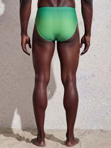 Naviga Onda 2026 New Spring Summer Men's Green Tropical Sports Beach Vacation Vacation Vacation Pool Party Tennis Casual Tropical Tropical Triangle Swim Trunks - Green - View 2