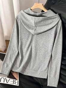 Breezaya Women's Casual Versatile Zip-Up Sweatshirt - Grey - View 3