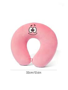 SpongeBob SquarePants | SHEIN Soft And Cute Embroidered U-Shaped Pillow, A Must For Travel And Office - Pink - View 3