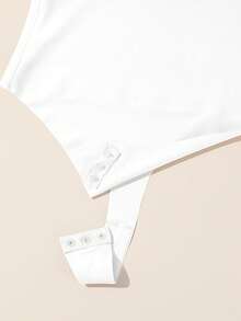 SHEIN 女款連身塑身衣 - 白色 - 查看 7
