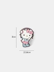 HELLO KITTY AND FRIENDS | SHEIN 3件裝卡通軟琺瑯胸針 - 彩色 - 查看 12