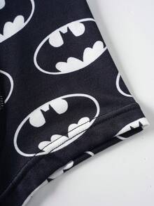 BATMAN X SHEIN Celana Dalam Boxer Anak Laki-Laki Bermotif Hitam & Kuning - Hitam - View 8