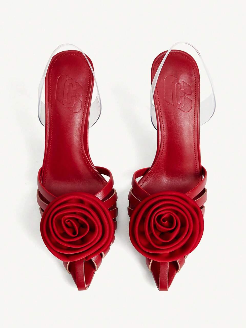 CUCCOO CHICEST Women's European And American Fashion Red Flower Sexy Pointed Stiletto Sandals Elegant Elegant Fairy Style Comfortable Fall Shoes