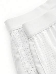 Cheerettes 女款百搭極簡運動短褲 2 件組，適合跑步與健身 - 白色 - 查看 5