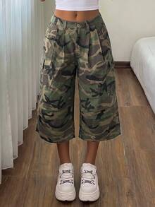 StreetHx Pantalon cargo en jean camouflage taille basse - Multicolore - Voir 6