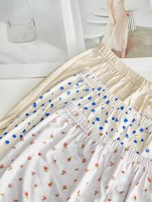 Lowkey Lull 3pcs Pack Basic Drawstring Shorts Pajama Bottoms For Women, Casual Homewear - Multicolor - View 3