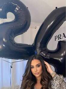 POKOJA LAND 1pc 40-Inch Simple Black Number Balloon, Birthday Party Decor Foil Number Balloon, Anniversary Decoration, Party Decor, Atmosphere Decor, Suitable For Birthday Decor, Party Supplies, Number Balloon, Applicable For Birthday, Wedding - multicolor - View 5