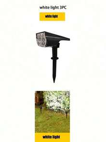 Solar-Powered Outdoor 7-Led Spotlights For Tree & Landscape, Waterproof Ip65 Dual Use Spotlight, Suitable For Courtyard, Landscape, Statue, Fountain, Lawn, Garden, Outdoor Ultra-Bright Landscape Lawn Light,  Halloween Christmas Thanksgiving Gift - black - View 9