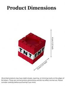 Zazumi 1/2pcs Red Pixel Game Style Smart Watch Charging Stand, Mine World-Inspired Pixel Art Cube Dock, Compact Charger Puck Holder Compatible With Apple Watch Series 1-9, Desk & Nightstand Accessory For Bedroom, Office & Gamer Gift - Multicolor - View 3