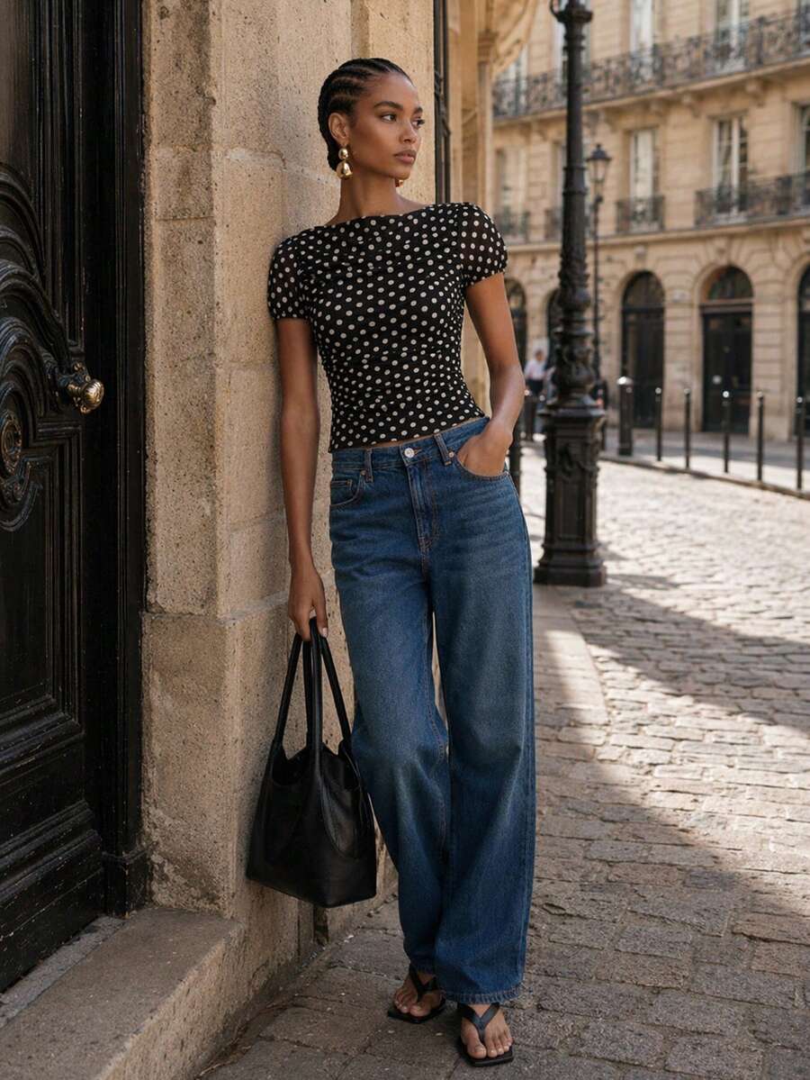 Briarwyn Blusa de mujer con estampado de leopardo de moda, para verano - Multicolor - Ver 1