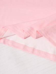 SHEIN 青少年女孩數字貼布印花短袖T恤與工裝褲兩件套 開學季 - 粉色 - 查看 8
