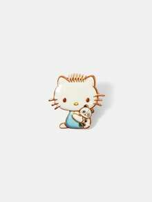 HELLO KITTY AND FRIENDS | SHEIN A Pair Of New Creative Multi-Color Cartoon Animal Pattern Printing Brooches, IP Joint Design, Cute Personalized, Simple And Generous, Can Also Be Used - Multicolor - View 4