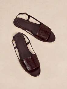 Rosivie Women's Bohemian Style Buckle Design Casual Flat Sandals Summer Shoes - Laser burgundy - View 5