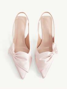 CUCCOO CHICEST Women's Bow Decor Fashion Elegant High Heels - Baby Pink - View 1
