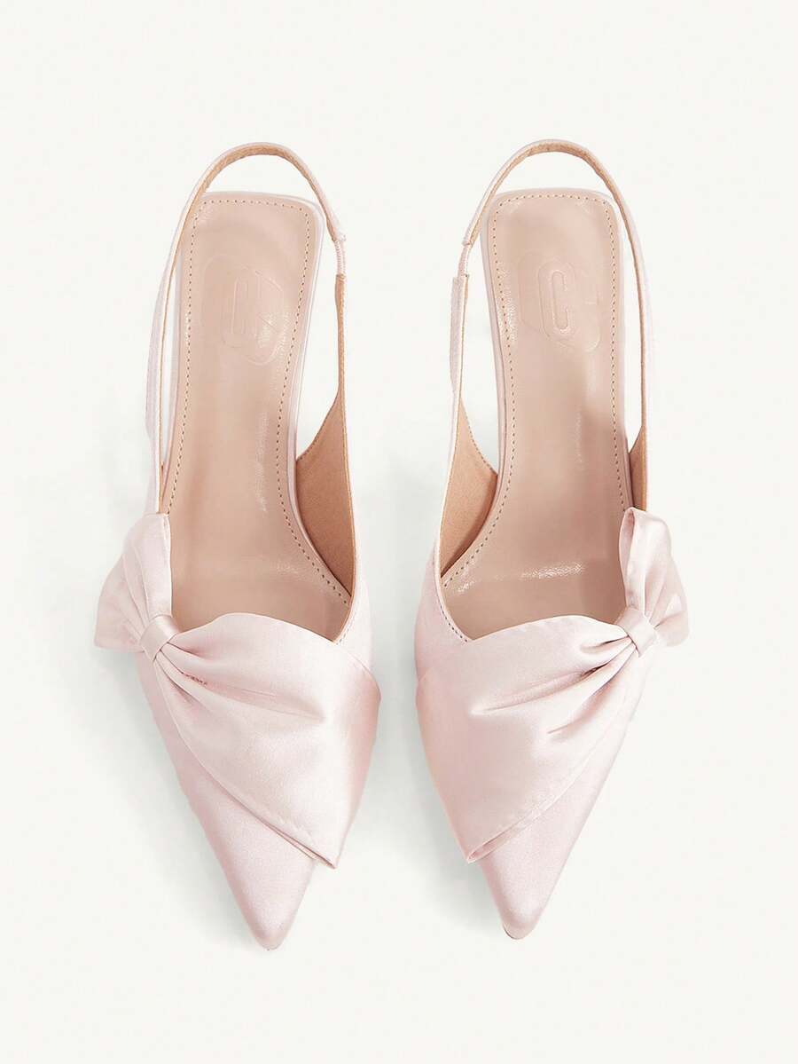 CUCCOO CHICEST Women's Bow Decor Fashion Elegant High Heels - Baby Pink - View 1