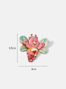 SHEIN X Care Bears 一套新款創意卡通多色可愛熊圖案印花胸針，IP聯名設計，可愛個性化，簡約大方，亦可作為裝飾使用 - 彩色 - 查看 9