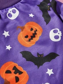 PETSIN 1pc Pet Halloween Pumpkin Skull Print Casual Sweatshirt - Multicolor - View 7