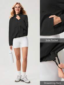 OutZeal Women Sun-Proof Jacket Daily Casual Fishing UV Protection Hooded Zip Up Outdoor Jacket Summer - Black - View 5