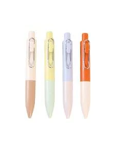 4 支装 中性笔 花朵伸缩笔 0.5 毫米 黑色墨水中性笔 女士女孩可爱美观笔 办公学校用笔，办公和学校用品 - 玫瑰紅 - 查看 10