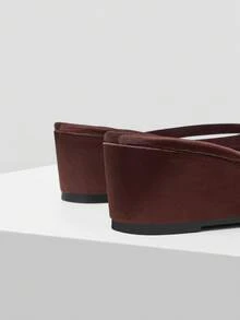 Mnmlis Women's Fashion Casual Commuter Platform Flip-Flops For Christmas Summer Shoes - Brown - View 4