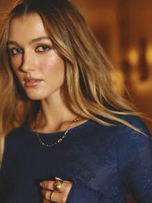 Aralina Top sexy para mujer de encaje transparente, manga larga, bajo asimétrico, cuello barco, ajuste ceñido, casual, para verano, otoño, vacaciones, salir, festival, fiesta, regreso a casa - Azul Marino - Ver 3