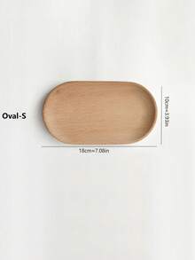 1pc Creative Nordic Simple Beechwood Tray, Tabletop Aroma Candle Holder, Wooden Plate For Entryway, Keys, Jewelry Storage Valentine Day - Multicolor - View 8
