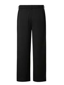Manfinity Homme Men's Black Relaxed Fit Wide-Leg Pants, Printed Line Design, Mature Casual Vintage Style Trousers ,Printed Design, More Three-Dimensional Shape - Black - View 2
