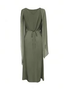 SHEIN Raffinéa Elegant Women Summer Holiday Dress - Green - View 2