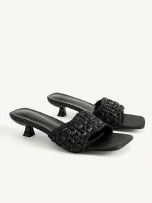 CUCCOO CHICEST Señoras, Hebillas de Picos, Tacones Altos. - Negro - Ver 1
