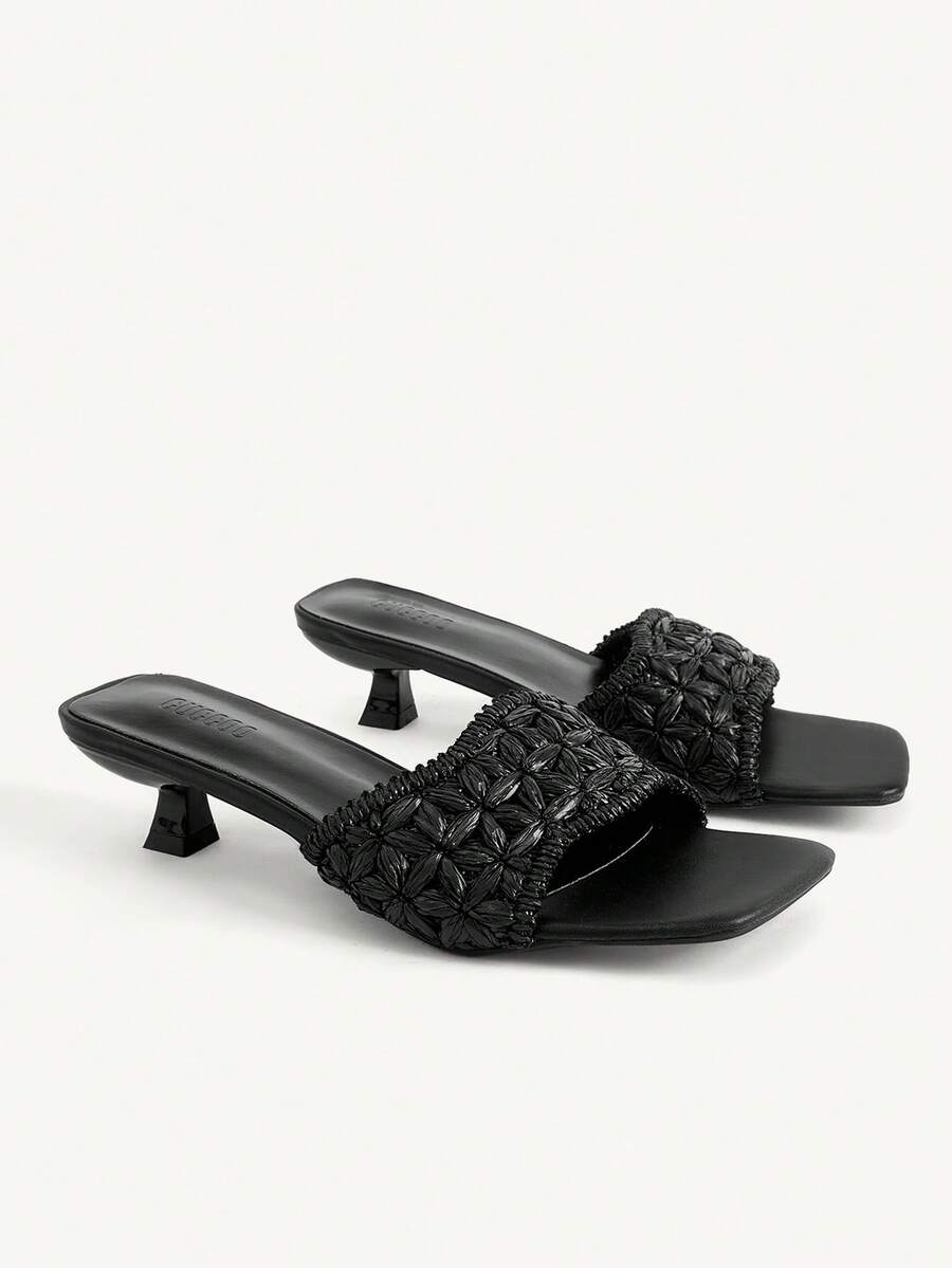 CUCCOO CHICEST Señoras, Hebillas de Picos, Tacones Altos. - Negro - Ver 1