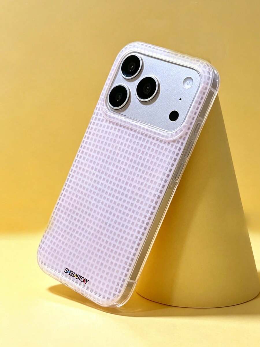 ShellaStory Simple Candy Color Striped Phone Case Compatible With IPhone 17 Pro Max 17 Pro 16 14 13 15 Pro Max 14 15 16 Plus 14 15 13 16 17 Minimalist Jelly Texture Shockproof Protective Cover - Pink - View 1