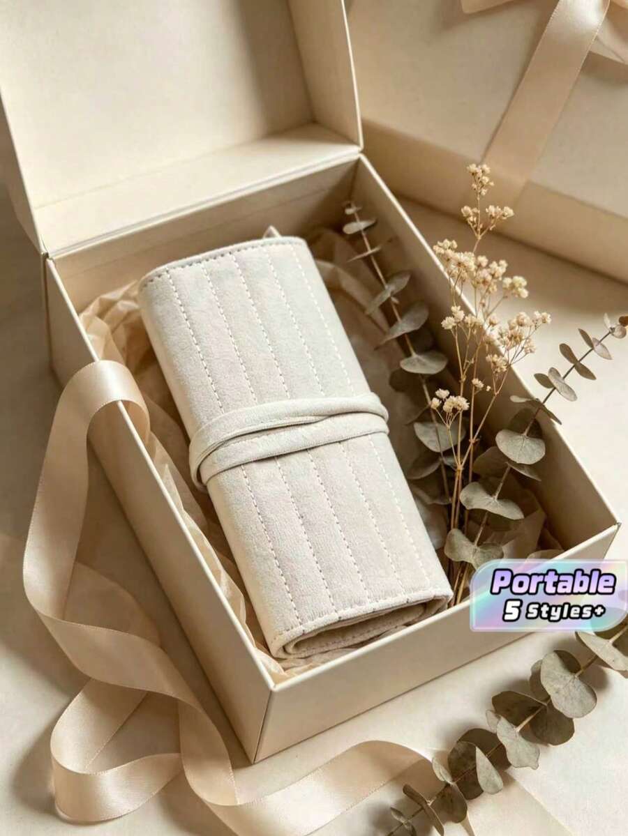 Vintage Jewelry Storage Bag Portable Travel Anti-Tangle Organizer For Rings Earrings Bracelets Necklaces - Multicolor - View 1