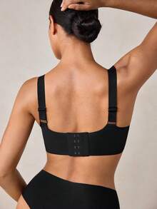 Veilyse 3 piezas Sujetadores cómodos y casuales minimalistas, de tela de punto elástica y transpirable, con estilo francés elegante y maduro para mujer, sin aros, relajados y versátiles, que no se deforman - Multicolor - Ver 3