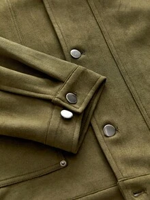 AXEPEAK Men's Casual Colorblock Collar Jacket, Spring/Autumn - Green - View 6