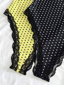 IslaSuriya 女款蕾絲飾邊波點連身衣 - 彩色 - 查看 5