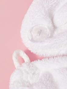 HELLO KITTY AND FRIENDS | SHEIN 1件裝可愛卡通刺繡速乾髮帽，超強吸水速乾，適用於各種髮質與髮量，吸水力強且易乾 - 白色 - 查看 7