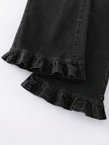 EMERY ROSE Plus Size Women's Casual Versatile Daily Wear Denim Jeans With Pockets And Buttons - Black - View 4